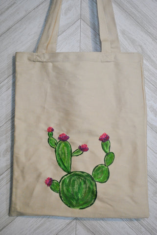 Pink + Purple Cactus Tote Bag