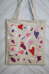 Red Terrazzo Tote Bag