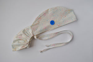 Speckled Confetti Ponytail Surgical Scrub Cap