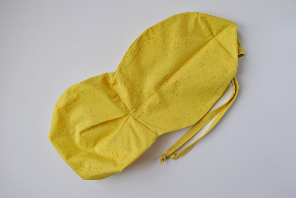 Speckled Yellow Ponytail Surgical Scrub Cap