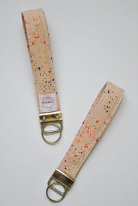 Pink Speckled Key Fob Wristlet