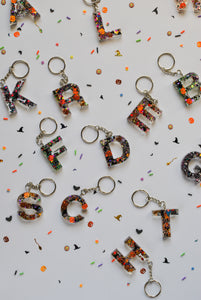 Mixed Halloween Letter Key Chain